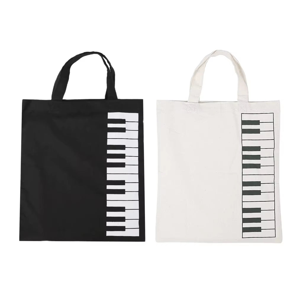 Musical Notes Piano Keyboard Tote Bag Woman Girls Music Symbols Handbag