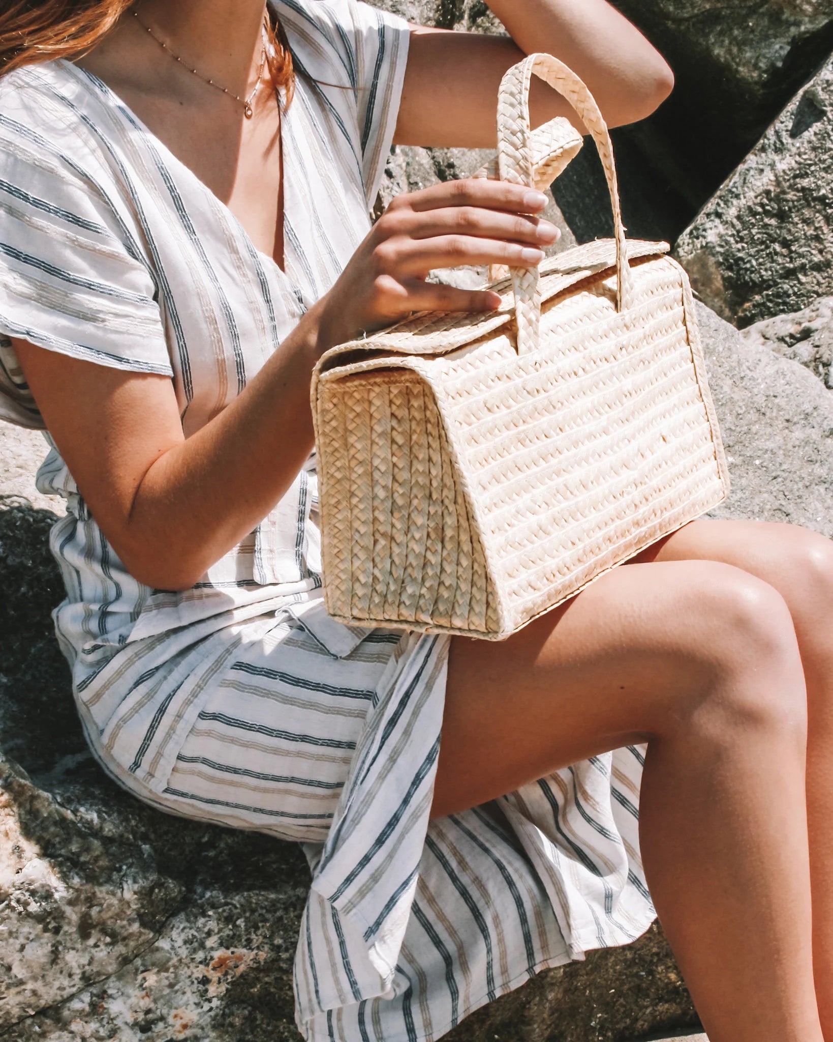 Straw Basket Bag / Summer Bag / Market Bag / French Basket Market / Vegan Bag / Boho Bag / Vintage Bag / Straw Handbag / Beach Bag