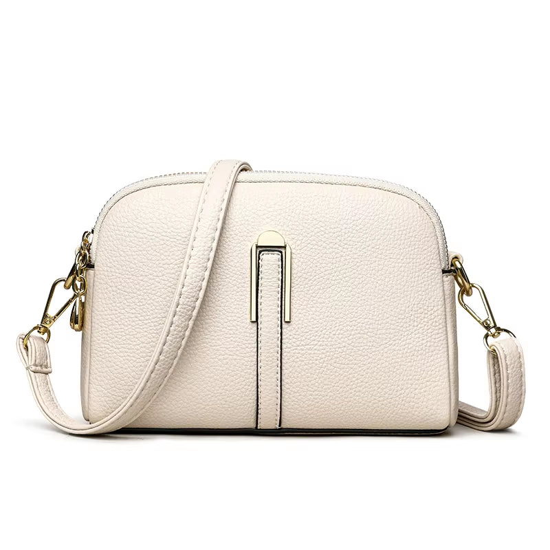 2024 New Fashion Solid Color Women'S Crossbody Bag Authentic Soft Leather Women Shoulder Bags Luxury Female Handbag Wallet Sac