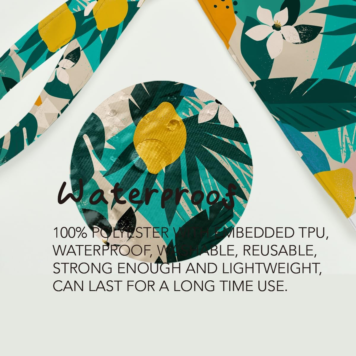 Palm Leaves Wet Bag Travel Wet Dry Bag Beach Bag Diaper Bag Wet Bag for Swimsuit Travel Makeup Bag Toiletry Bag