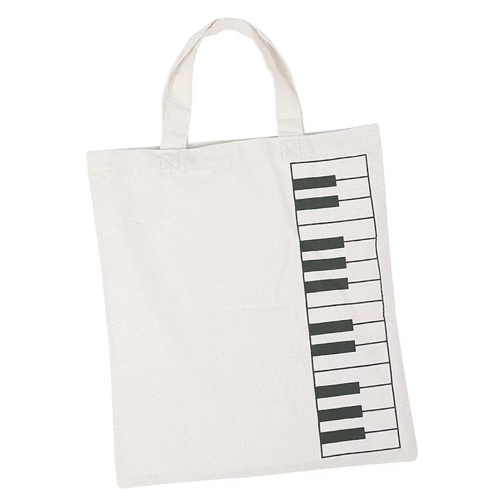 Musical Notes Piano Keyboard Tote Bag Woman Girls Music Symbols Handbag