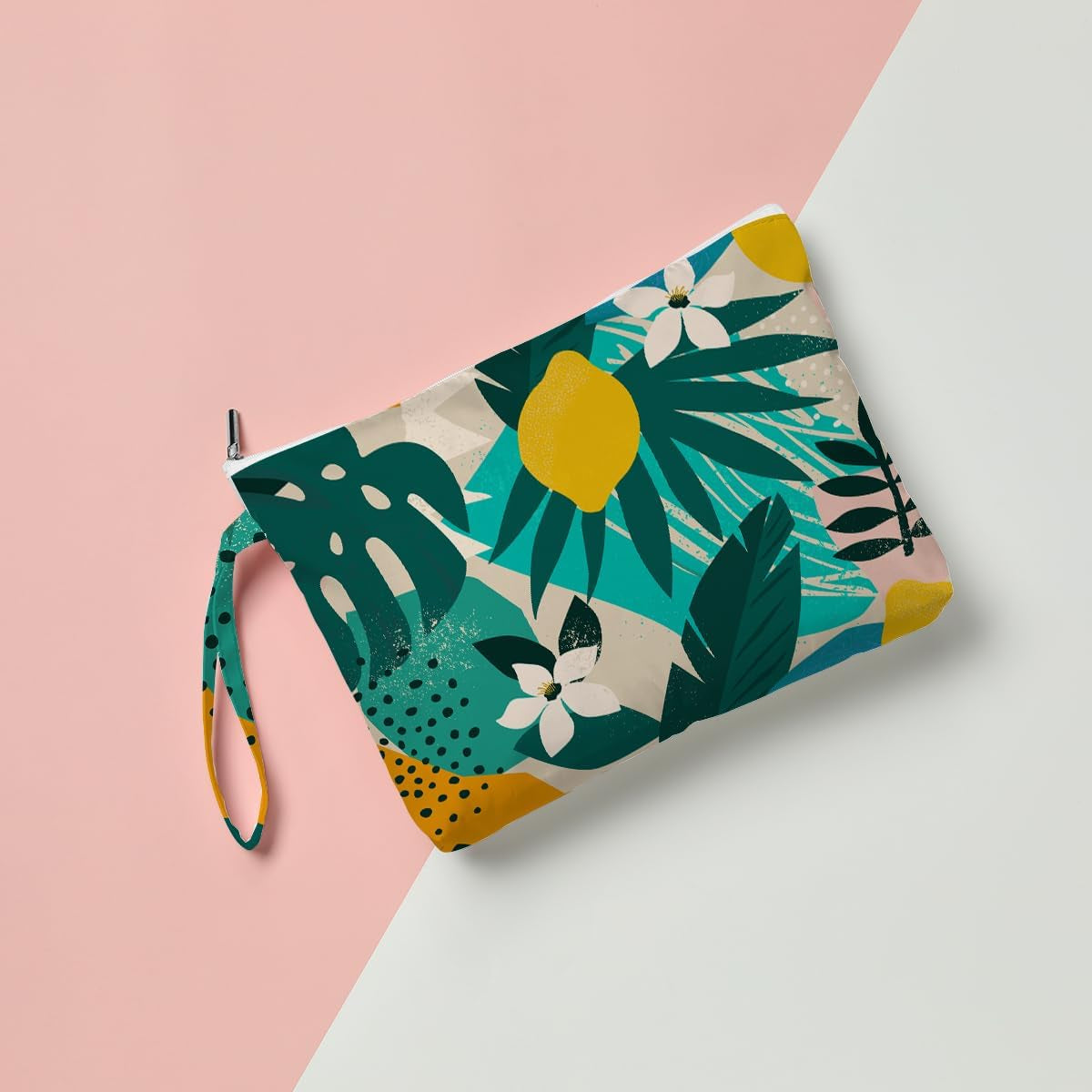 Palm Leaves Wet Bag Travel Wet Dry Bag Beach Bag Diaper Bag Wet Bag for Swimsuit Travel Makeup Bag Toiletry Bag
