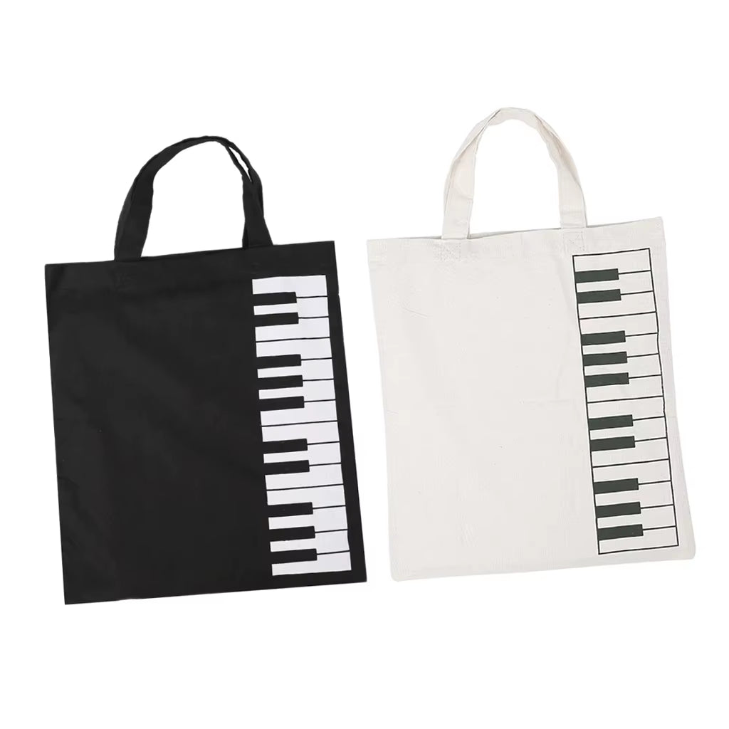 Musical Notes Piano Keyboard Tote Bag Woman Girls Music Symbols Handbag
