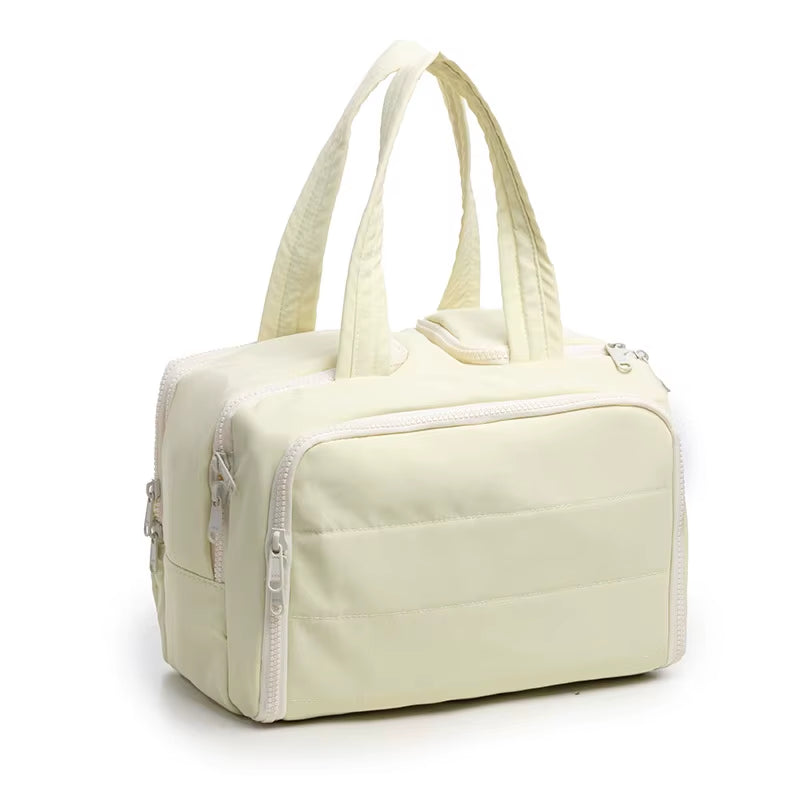 Tote Bag Woman Large Capacity Makeup Bag Travel Skincare Toiletry Storage Organizer Handbag Solid Zipper Cosmetic Case Wash Bags