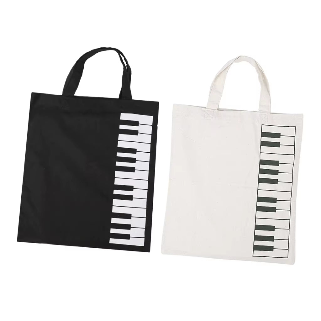 Musical Notes Piano Keyboard Tote Bag Woman Girls Music Symbols Handbag