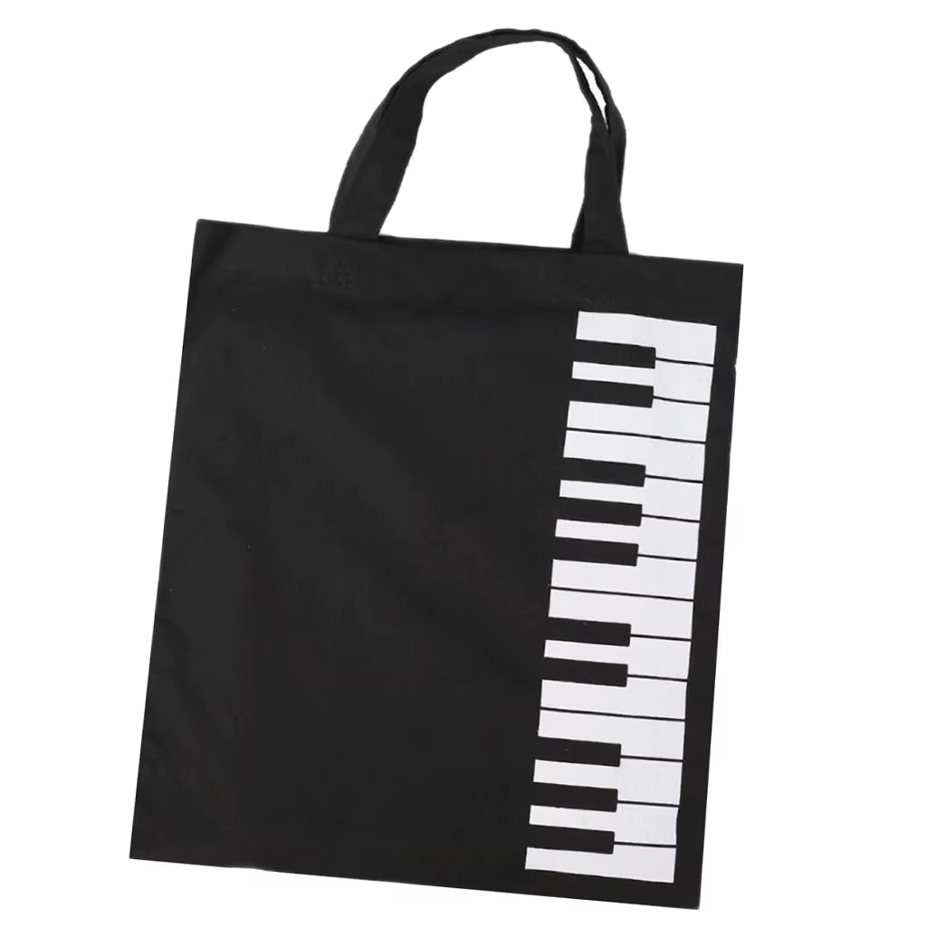 Musical Notes Piano Keyboard Tote Bag Woman Girls Music Symbols Handbag